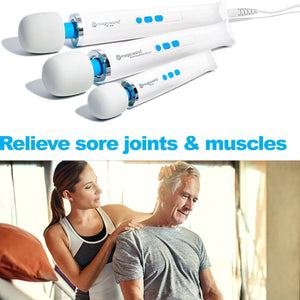 Image banner stating that the Magic Wand Massager will relieve sore joints and muscles
